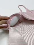 Stripe Bra Top Sleeveless