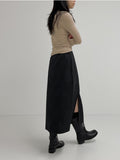 Ribbed Slim Fit Turtleneck T-Shirt