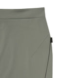 Button Slit Track Skirt