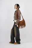 Suede Cropped Leather Jacket