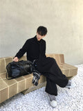 Rafi Check Layered Wide Pants