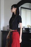 Oxford Red Cotton Pants