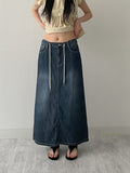 179 Stopper Denim Long Skirt