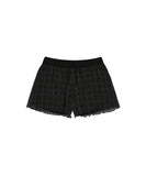 Reversible Plaid Track Shorts