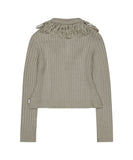 Tassel Collar Knit Cardigan