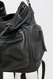 black bucket backpack