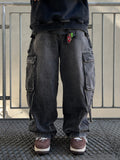 Strap Rope Cargo Wide Denim