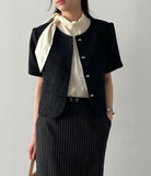 Bebe Tweed Short Sleeve Jacket