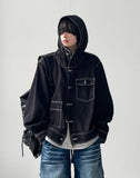 Bell Stitch Work Hood Jacket