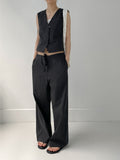 Luev Strap Nylon Wide Pants