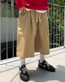 Solid Cotton Banding Bermuda Pants