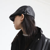 Leather hunting cap
