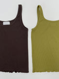 Wavy ribbed sleeveless