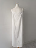 Dot Deep Slit Layered Bustier Long One Piece