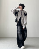Brachio Crack Wide Denim