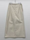 Cookie Button H-Line Long Skirt