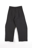 Black check adjust pants