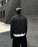 Vintage Crop Damage Denim Jacket