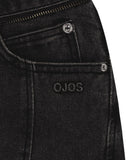 Button Denim Mini Skirt