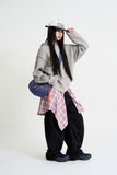 Stitch waffle hood knit