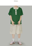 Medi collar short sleeve knit