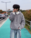 noti Knit Hoodie Zip Up