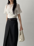 Earth Wrap See-Through Half Blouse