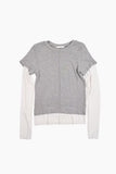 Cedar ribbed layered tee