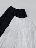 Aco Tiered Flare Long Skirt