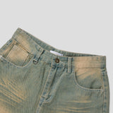 D-Ring Sand Washed Bermuda Denim