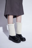 knit warmer middle boots