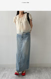 Organza Plain Layered Short Sleeve Blouse