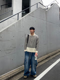 Banker Stripe Half Zip-Up Knit