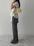 Pleated Layered Banding Pants