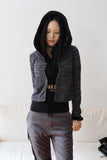 Trimmed cape cardigan