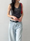 Ruffle V-Neck Sleeveless Top