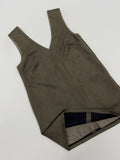 Suede V-neck Mini One Piece