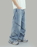 Unbalanced Balloon Denim Pants