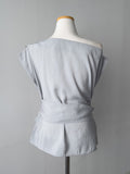 Hepburn Wrap Boat Neck Blouse