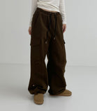 [unisex] 3way pin tuck cargo wide pants