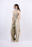 Scarf shirring top bustier