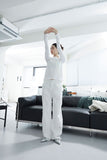 white snap denim