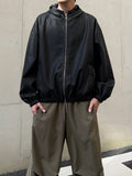 Vintage Leather Hood Jacket