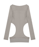 Curved Cut Layered Tee