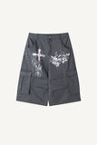 Cross-print Cargo Bermuda Pants