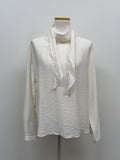 Saphir High Neck Tie Blouse