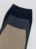 Rivet Stripe H-Line Skirt