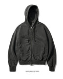 Running pigment hood zip-up