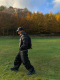 Patched Cotton American Casual Pants