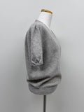 [wool100%] Matilda V-neck half knit